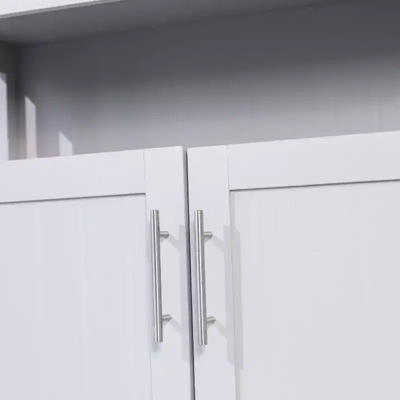 Emma and Oliver 40 Inch Buffet and Sideboard with Open Storage Shelf and Double Door Storage Cabinet