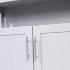 Emma and Oliver 40 Inch Buffet and Sideboard with Open Storage Shelf and Double Door Storage Cabinet