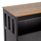 Emma and Oliver 40 Inch Buffet and Sideboard with Open Storage Shelf and Double Door Storage Cabinet