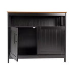 Emma and Oliver 40 Inch Buffet and Sideboard with Open Storage Shelf and Double Door Storage Cabinet