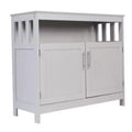 Emma and Oliver 40 Inch Buffet and Sideboard with Open Storage Shelf and Double Door Storage Cabinet
