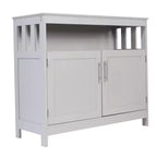 Emma and Oliver 40 Inch Buffet and Sideboard with Open Storage Shelf and Double Door Storage Cabinet