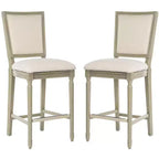 Buchanan Rectangle Bar Stool (Set Of 2) - FOX6246 - Safavieh Couture
