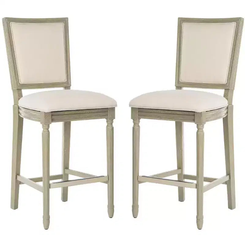 Buchanan Rectangle Bar Stool (Set Of 2) - FOX6246 - Safavieh Couture