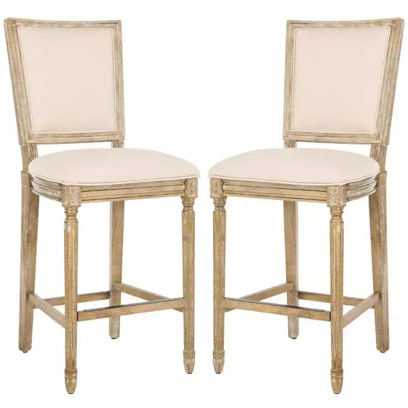 Buchanan Rectangle Bar Stool (Set Of 2) - FOX6246 - Safavieh Couture