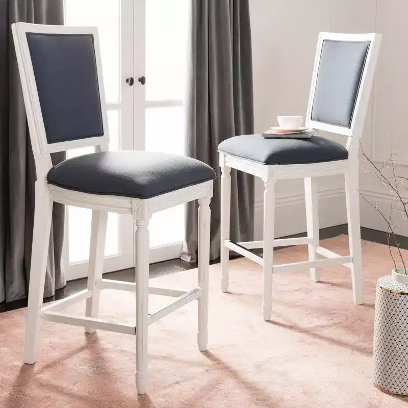 Buchanan Rectangle Bar Stool (Set Of 2) - FOX6246 - Safavieh Couture