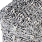 Uttermost Narol Neutral Charcoal and Black Pouf Ottoman
