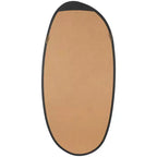 Wooden Abstract Oval Wall Mirror Black - Olivia & May
