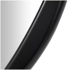 Wooden Abstract Oval Wall Mirror Black - Olivia & May