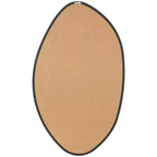 Wooden Abstract Oval Wall Mirror Black - Olivia & May