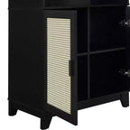 Sheridan Modern 7 Shelf Cane Bookcase - Manhattan Comfort