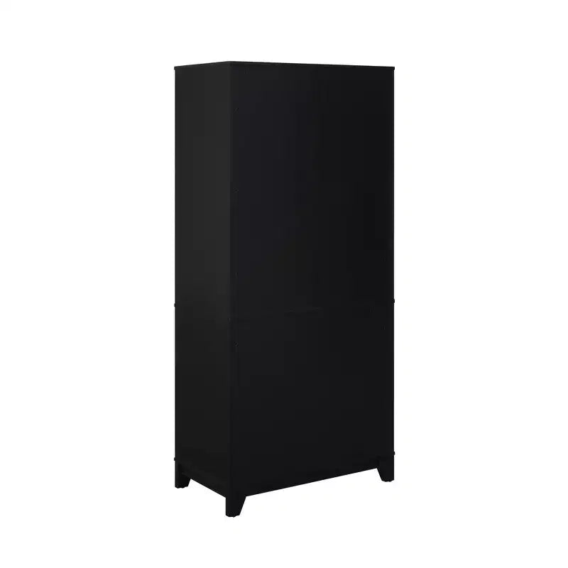 Sheridan Modern 7 Shelf Cane Bookcase - Manhattan Comfort
