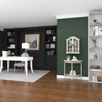 28x22 Traditional Wood Wall Shelf with Arched Shutter Doors - Olivia & May