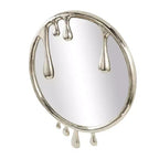43x36 Aluminum Abstract Drip Wall Mirror with Melting Designed Frame - Olivia & May