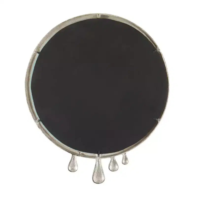 43x36 Aluminum Abstract Drip Wall Mirror with Melting Designed Frame - Olivia & May