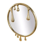 43x36 Aluminum Abstract Drip Wall Mirror with Melting Designed Frame - Olivia & May