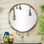 43x36 Aluminum Abstract Drip Wall Mirror with Melting Designed Frame - Olivia & May