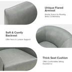 Set of 2 Molly Modern 360-degree Swivel Barrel Genuine Leather Chair with Solid Wood Base|ART OF LIVING DESIGNS