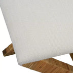 Uttermost St. Tropez 19 Wide Textured White Fabric Bench