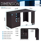 Classic Office Desk with Storage - Techni Mobili