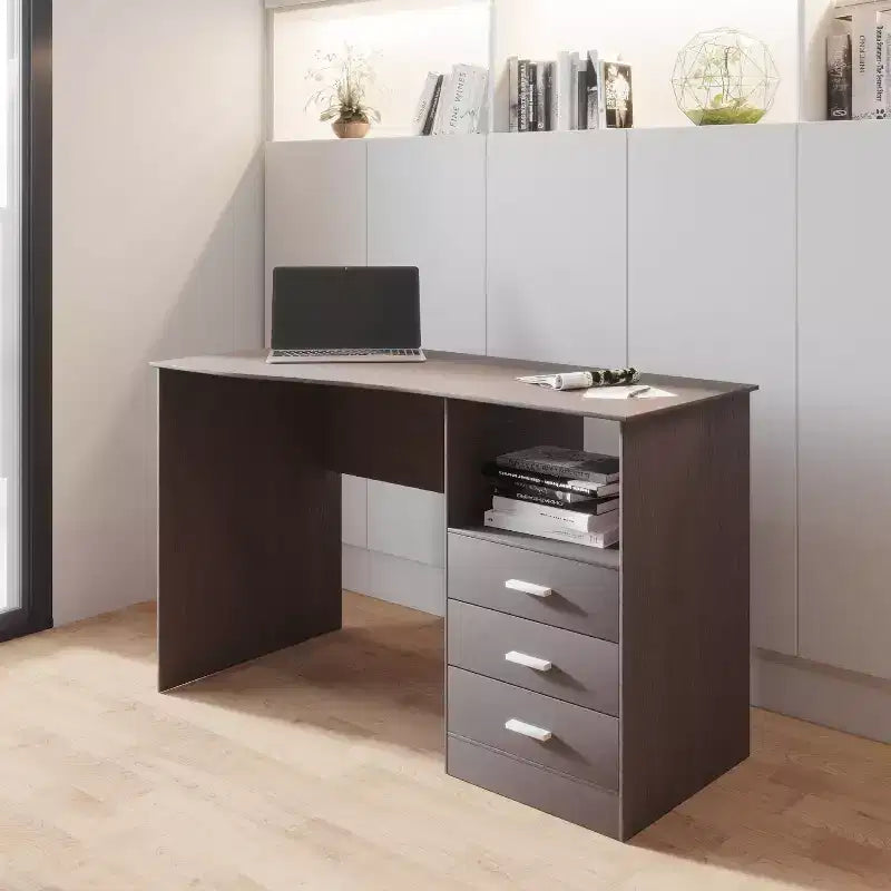 Scrivania per computer classica con cassetti multipli - Techni Mobili