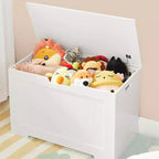 29.9 Inches Wide Farmhouse Style Storage Bench with 2 Safety Hinges, Entryway Shoe Bench for Home Organization
