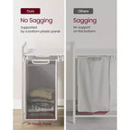 VASAGLE Laundry Hamper Laundry Basket with 2 Pull-Out Bags Laundry Sorter with Shelf
