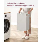 VASAGLE Laundry Hamper Laundry Basket with 2 Pull-Out Bags Laundry Sorter with Shelf