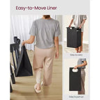 VASAGLE Laundry Hamper Laundry Basket with 2 Pull-Out Bags Laundry Sorter with Shelf