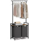 VASAGLE Laundry Hamper Laundry Basket with 2 Pull-Out Bags Laundry Sorter with Shelf