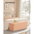 SONGMICS Storage Ottoman Bench Folding Storage Footrest 2 Extra Storage Boxes Hold up to 660 lb