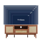 JONATHAN Y TVS1002A Finley Mobile TV Rustico con Ante e Cassetti da 149 cm, Adatto per TV fino a 65 pollici, con Foro Passacavi