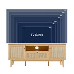 JONATHAN Y TVS1002A Finley Mobile TV Rustico con Ante e Cassetti da 149 cm, Adatto per TV fino a 65 pollici, con Foro Passacavi