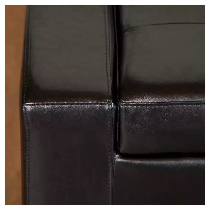 Guernsey Leather Storage Ottoman Bench - Christopher Knight Home