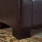 Guernsey Leather Storage Ottoman Bench - Christopher Knight Home