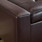 Guernsey Leather Storage Ottoman Bench - Christopher Knight Home