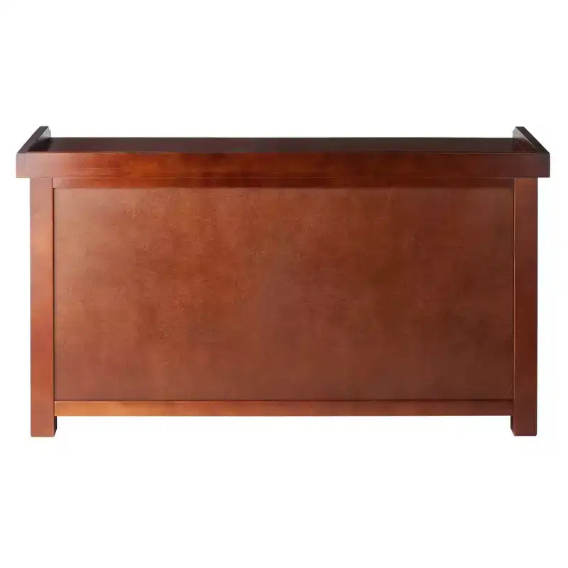 Verona Storage Bench with 3 Foldable Color Fabric Baskets - Walnut - Winsome