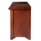 Verona Storage Bench with 3 Foldable Color Fabric Baskets - Walnut - Winsome