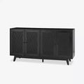Adolf 57Wide Mid-century Chevron-patterned Sideboard with Adjustable Shelves|HULALA HOME