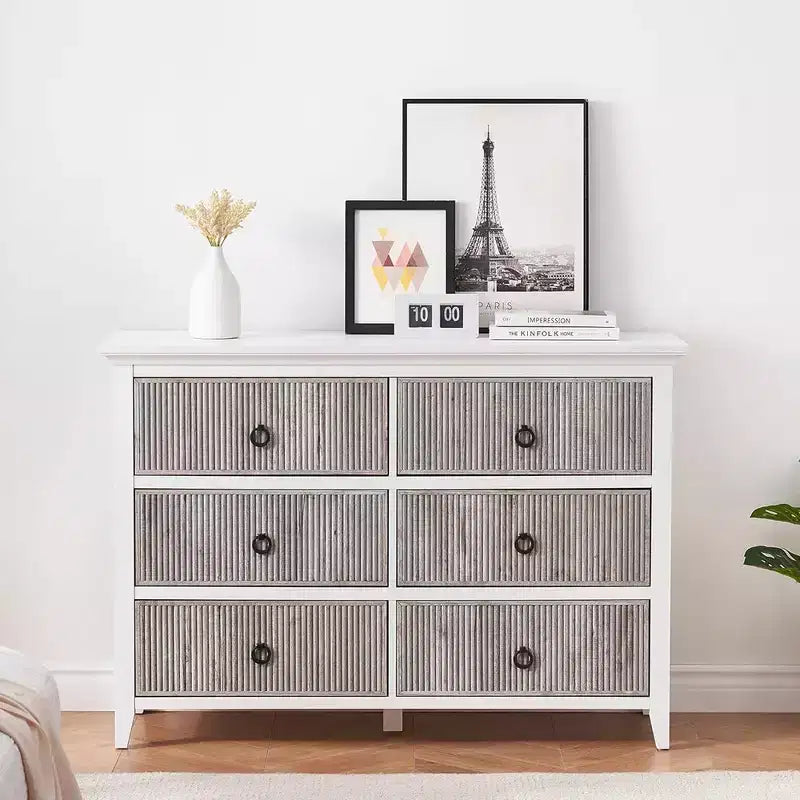 Whizmax Dresser for Bedroom with 5 Drawers, Wide Chest of Drawers, Long Wooden Dresser for Bedroom, Living Room, Hallway, Nursery