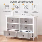 Whizmax Dresser for Bedroom with 5 Drawers, Wide Chest of Drawers, Long Wooden Dresser for Bedroom, Living Room, Hallway, Nursery
