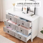 Whizmax Dresser for Bedroom with 5 Drawers, Wide Chest of Drawers, Long Wooden Dresser for Bedroom, Living Room, Hallway, Nursery