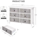 Whizmax Dresser for Bedroom with 5 Drawers, Wide Chest of Drawers, Long Wooden Dresser for Bedroom, Living Room, Hallway, Nursery