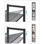 8-Tier Metal Shoe Rack, Adjustable Shelves Hold 32-40 Pairs, Set of 2 Stackable Shoe Organizers