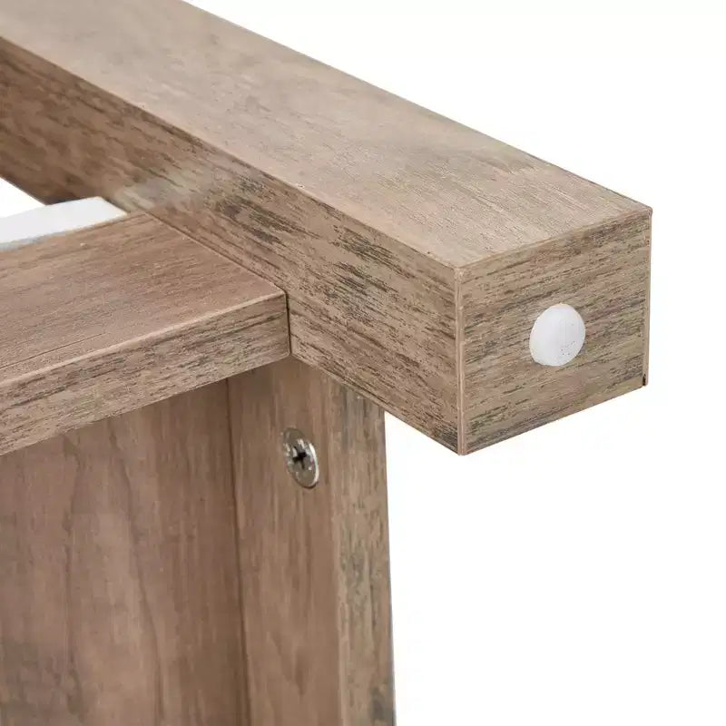 JOMEED Tavolino da caffè quadrato da 80 cm con ripiano inferiore, mobile d'accento per soggiorno e ufficio in stile moderno farmhouse, Beige