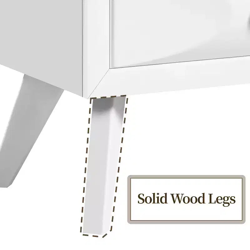 Yaheetech Modern Vintage 2-Drawer Nightstand End Table for Living Room