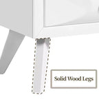 Yaheetech Modern Vintage 2-Drawer Nightstand End Table for Living Room