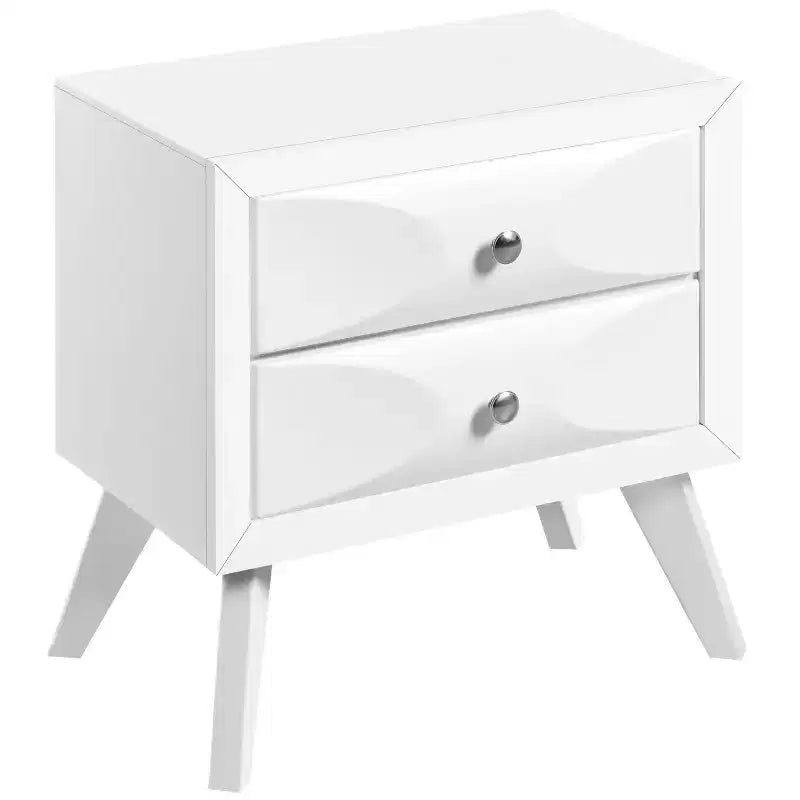 Yaheetech Modern Vintage 2-Drawer Nightstand End Table for Living Room