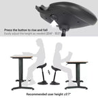 SONGMICS Standing Desk Chair, Adjustable Ergonomic Standing Stool,Swivel Sitting Balance Chair, Anti-Slip Bottom Pad