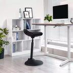 SONGMICS Standing Desk Chair, Adjustable Ergonomic Standing Stool,Swivel Sitting Balance Chair, Anti-Slip Bottom Pad